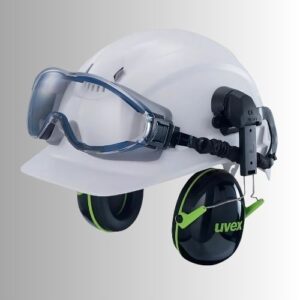 uvex K1H Helmet earmuffs | HandHelmet-Hands Free Safety Tool